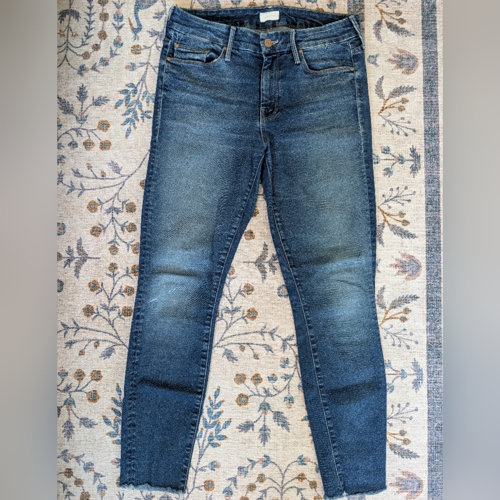 MOTHER The Looker Ankle Fray In "The Buck Stops Here" Size 29, No Stretch